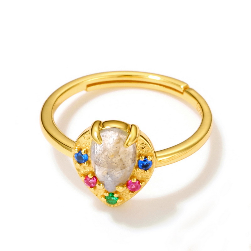 ラブラドライトのリング