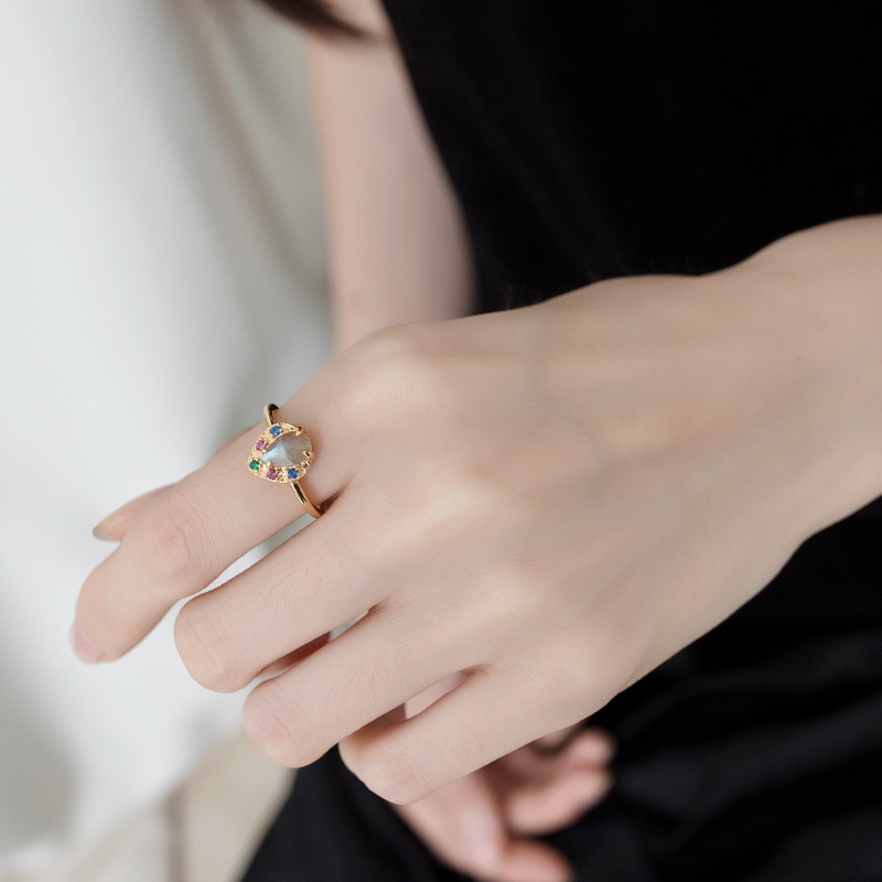 ラブラドライトのリング