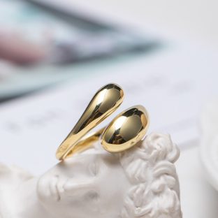 オープンリング　しずく型　SILVER　0440