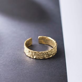 リング　テクスチャー　二色　SILVER　0454