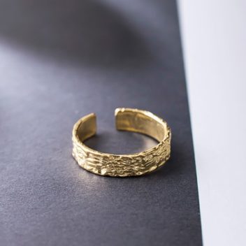 リング　テクスチャー　二色　SILVER　0454