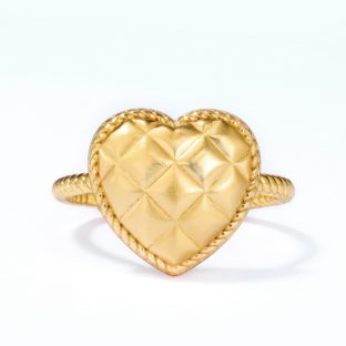 ハートのリング（マット仕上げ）  可愛い 0185R