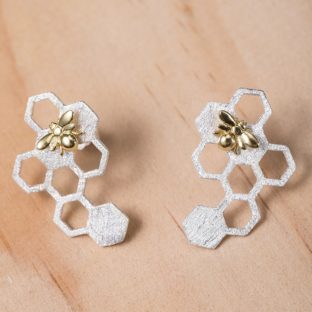 蜂のピアス SILVER 0427