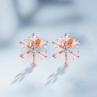 雪の結晶のピアス クリスマス SILVER 0767
