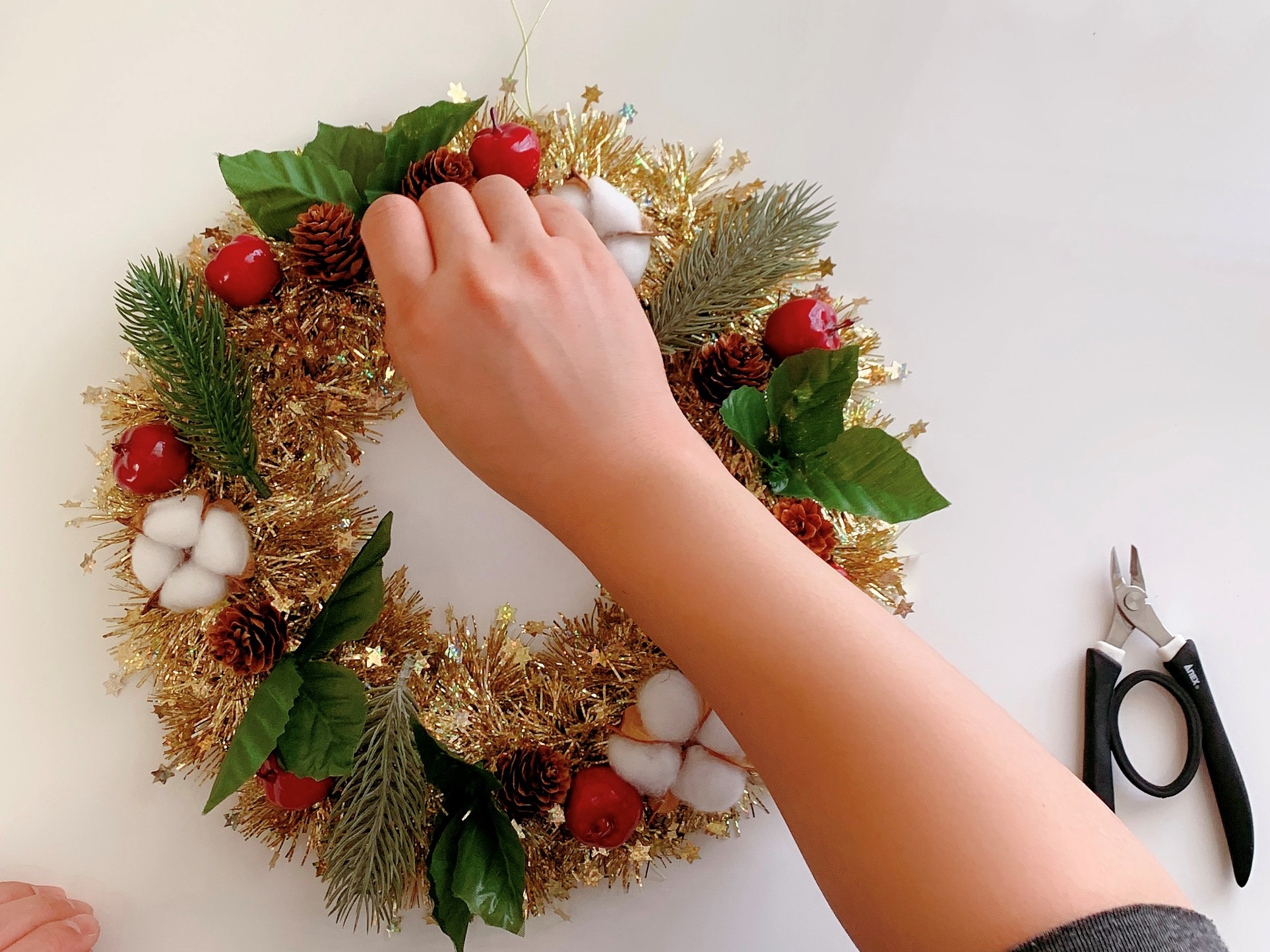 微調整する クリスマスリース