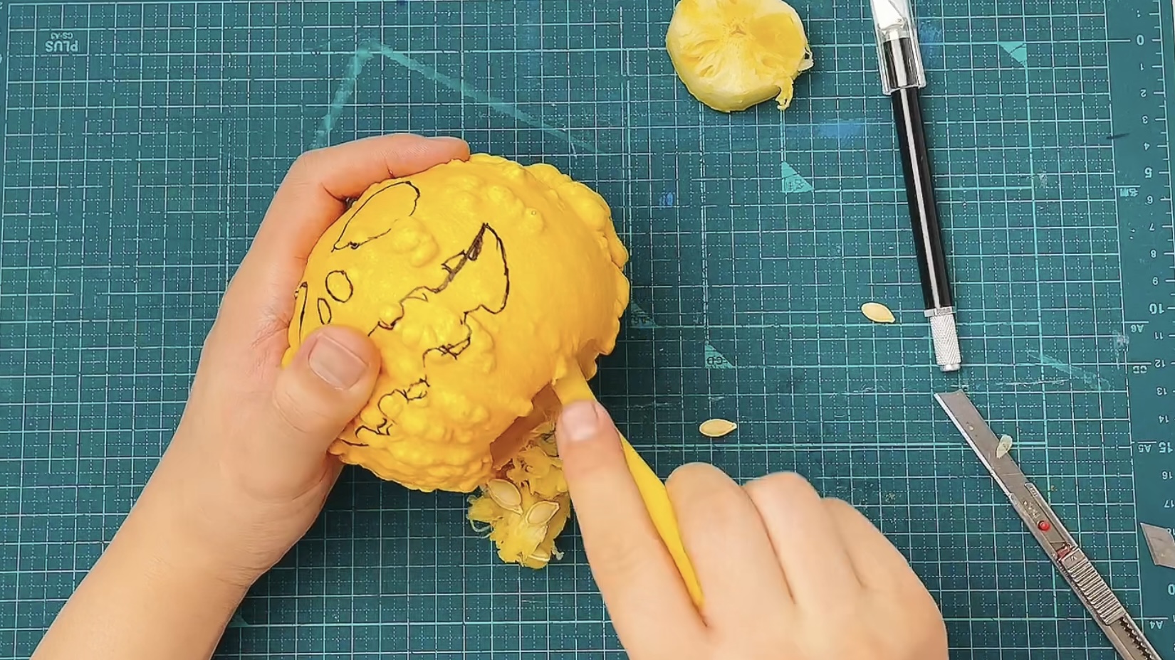 かぼちゃランタンの作り方