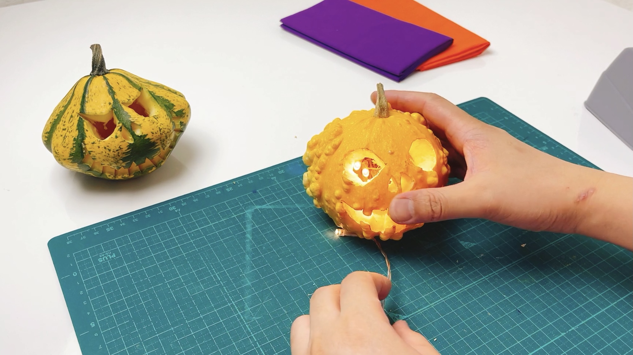 かぼちゃランタンの作り方