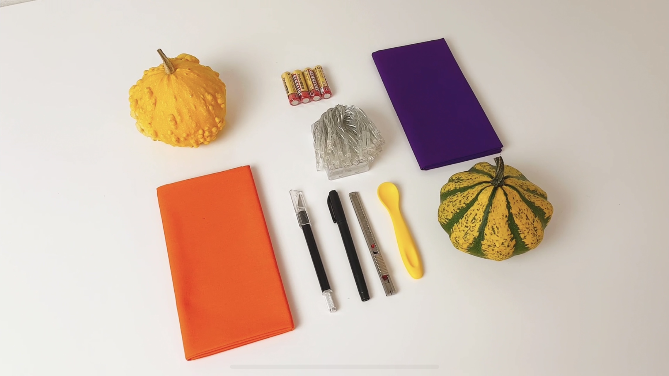 かぼちゃランタンの作り方　用意するもの