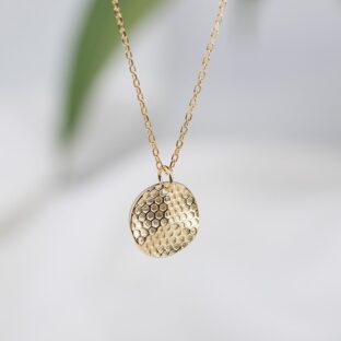 蜂の巣のペンダント　シルバー N017