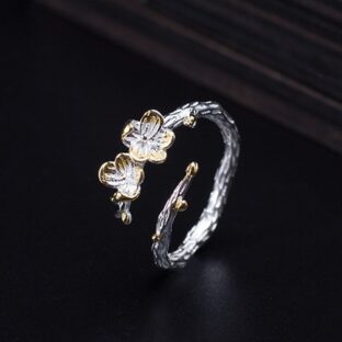 梅の花のリング　うめ　はな　シルバー　R075