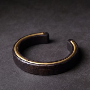 黒檀のバングル メンズ レディース シンプル 0099