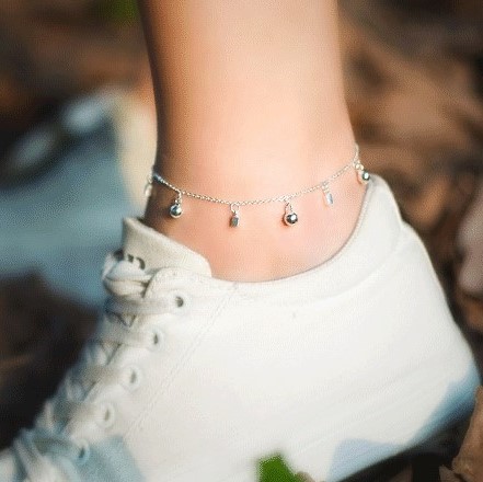 丸四角のアンクレット 可愛い 夏 海 0354