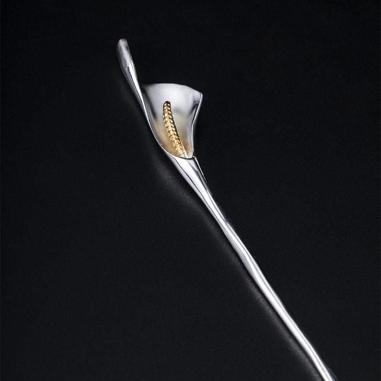 オランダカイウ のかんざし　シルバー K001