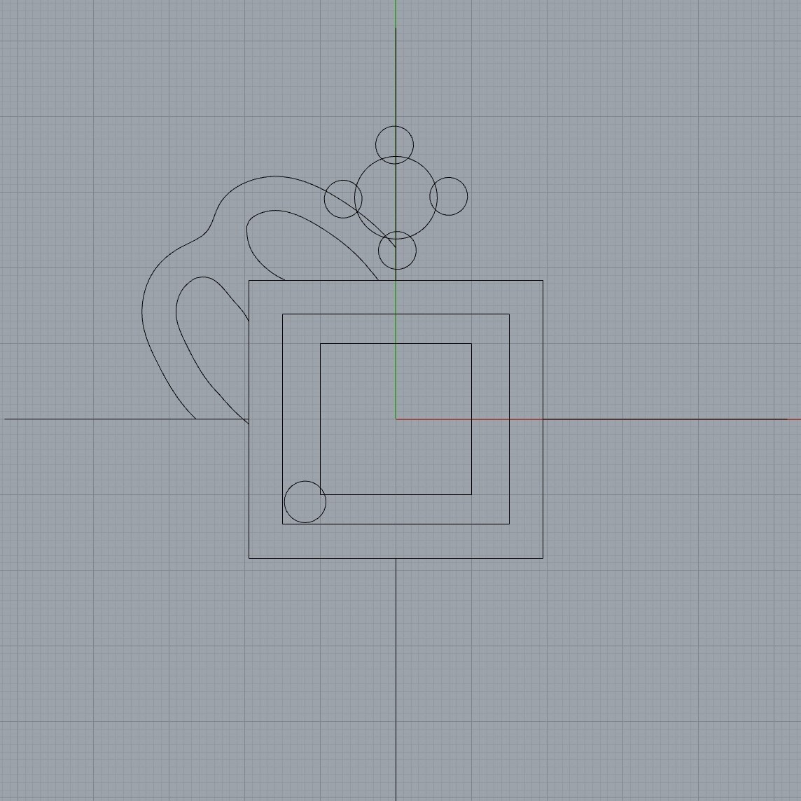 デザイン画を確認しながら、線を描いていきます。
