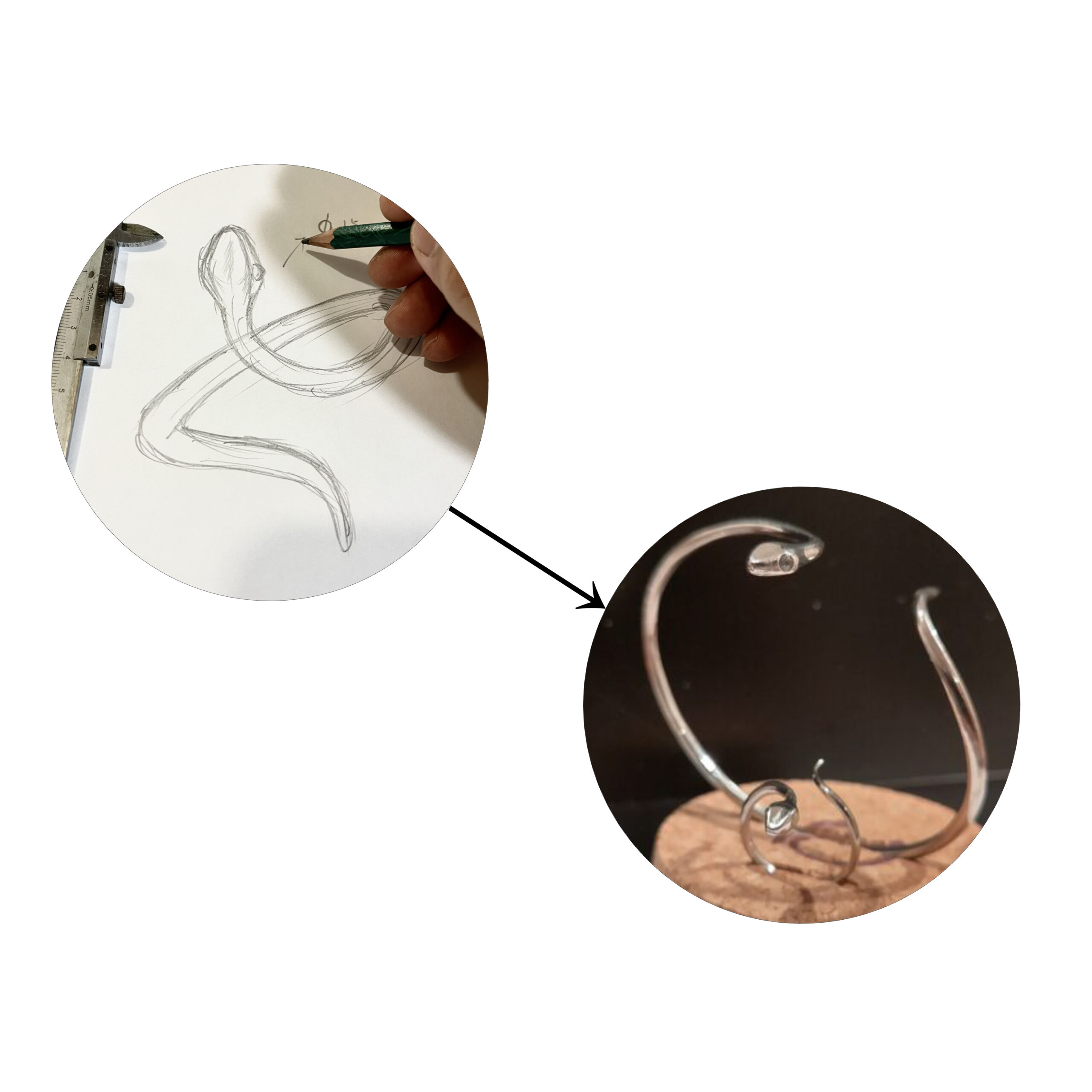 蛇のリング&バングル