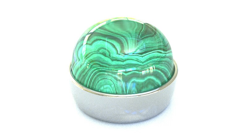 覆輪留め式（カボション石）