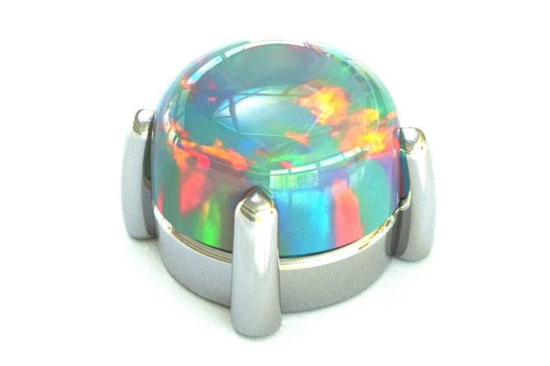 爪留め式（カボション石）