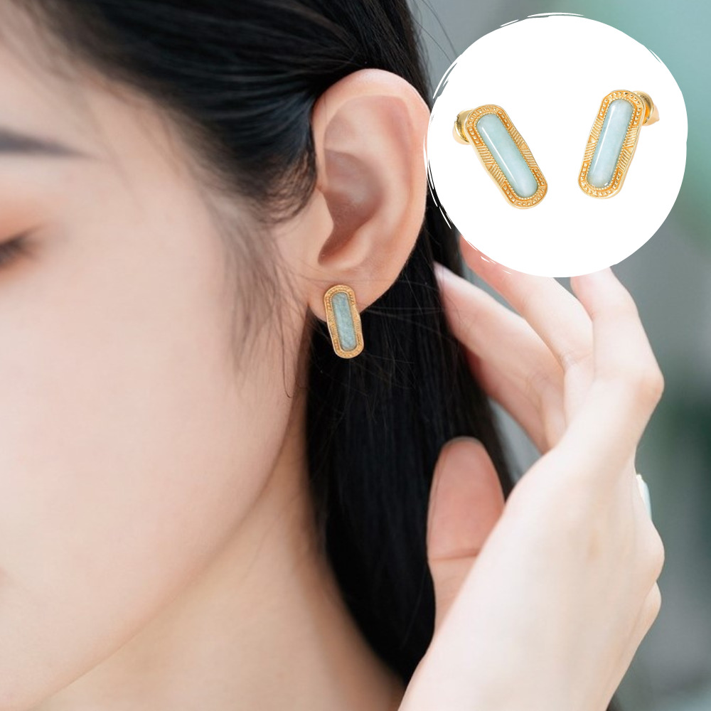 アマゾナイトのピアス