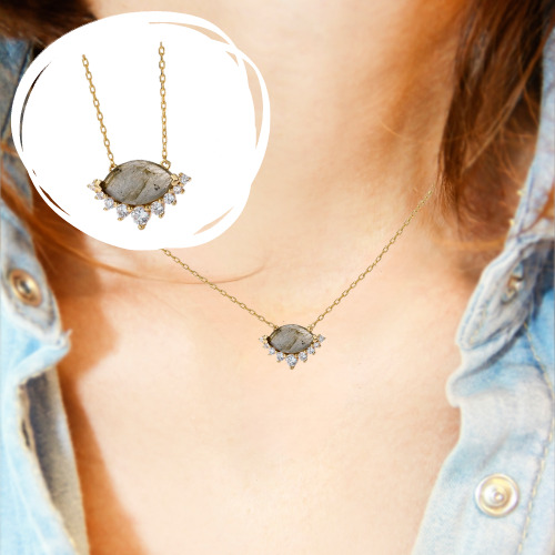 ラブラドライトのペンダント