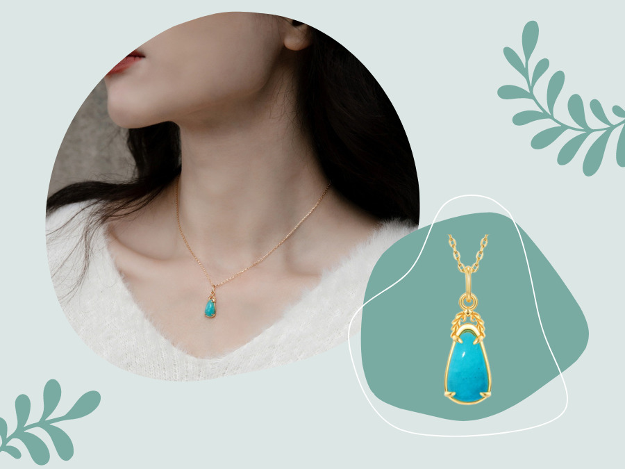 シンプルな宝石ネックレス