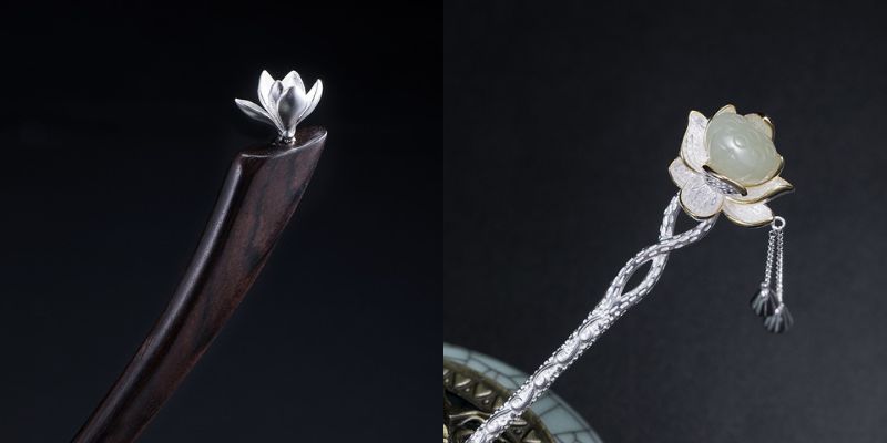 かんざしの素材によって分けると、シルバー製と木製に分けられます。