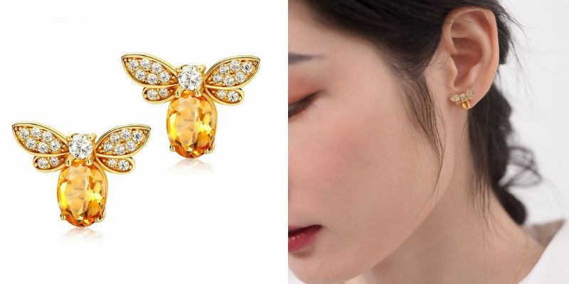 動物モチーフのピアス