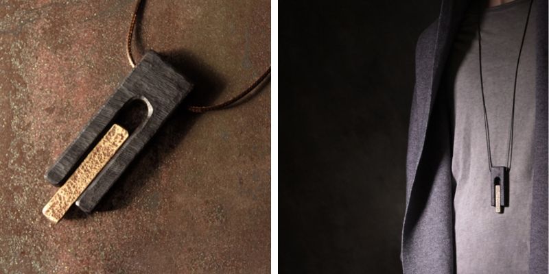 黒檀のペンダント