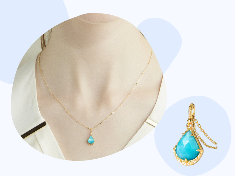 アマゾナイトネックレス　ペンダント　プレゼント　N078