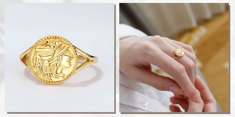 存在感のあるコイン風指輪