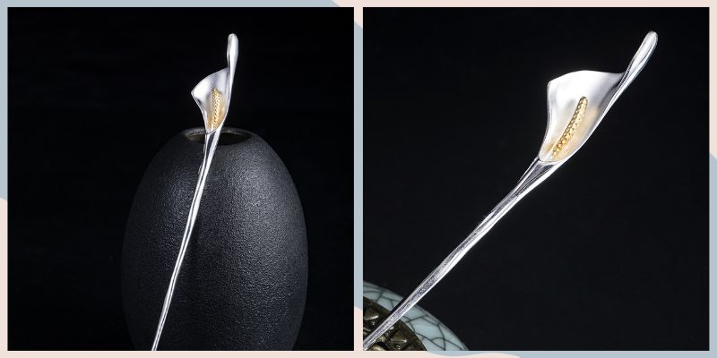 オランダカイウのかんざし