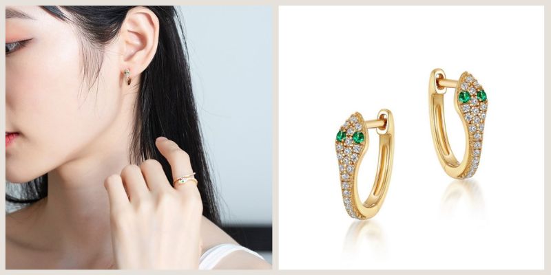 個性的な蛇ピアス