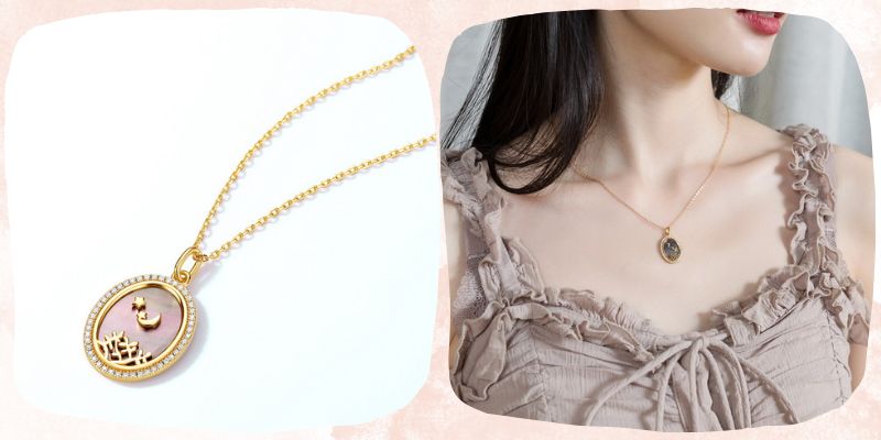 カジュアルなスタイルに合わせるのにぴったりな「星空ネックレス」