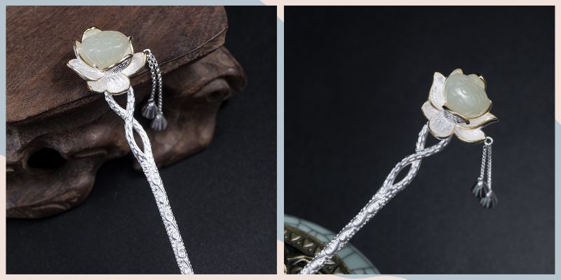 蓮の花のかんざし