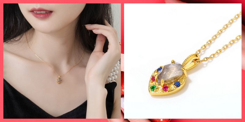 華やかなデザインのルビーネックレス