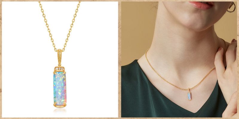 オパールのネックレス