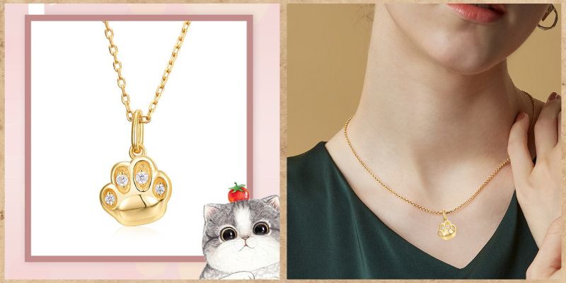 肉球のネックレス