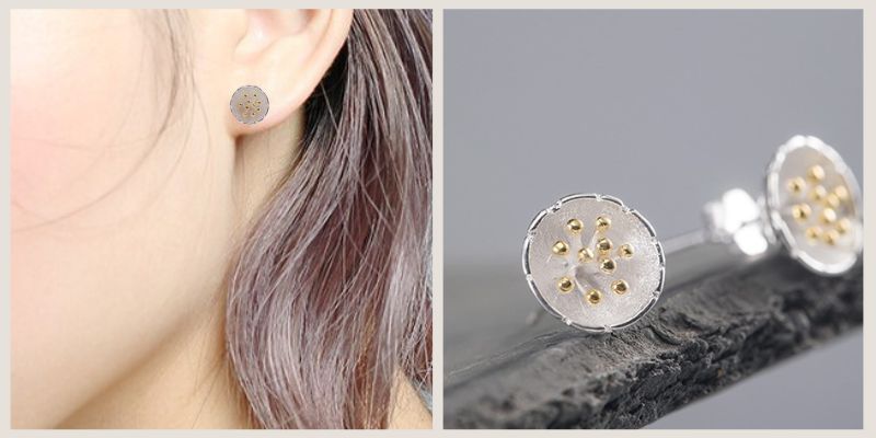 普段使いにぴったりな花ピアス