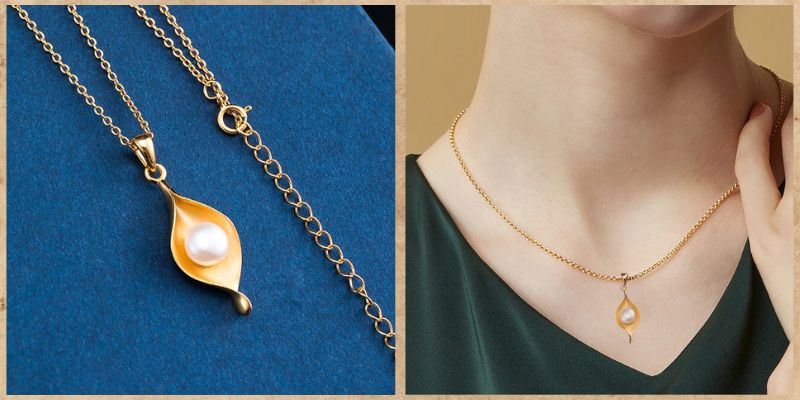 葉っぱのネックレス