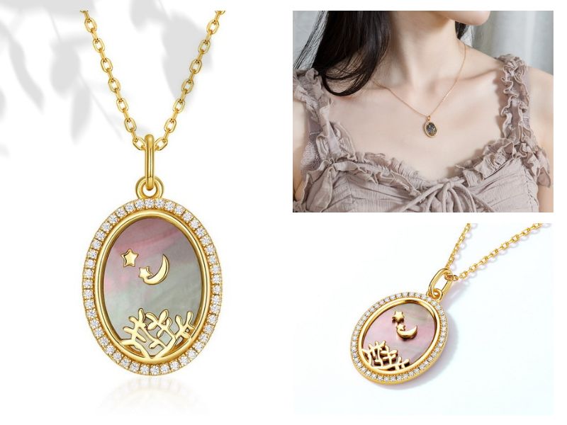 星空をモチーフにした美しいネックレス