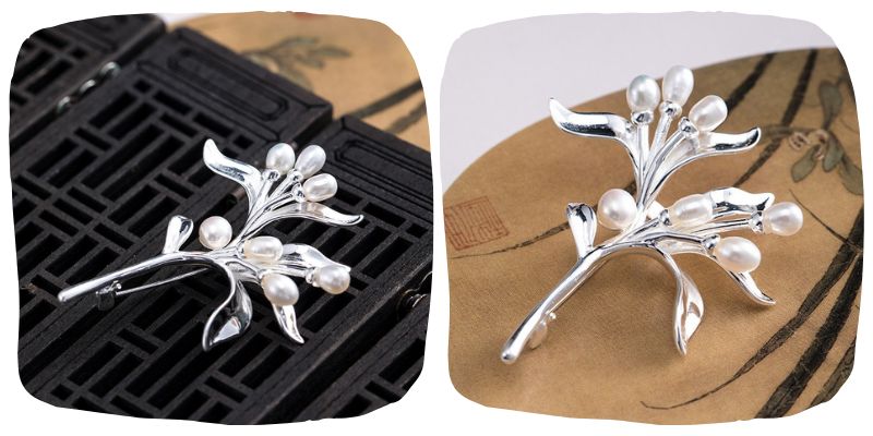 花モチーフのブローチ