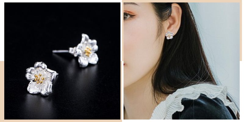 梨の花のピアス