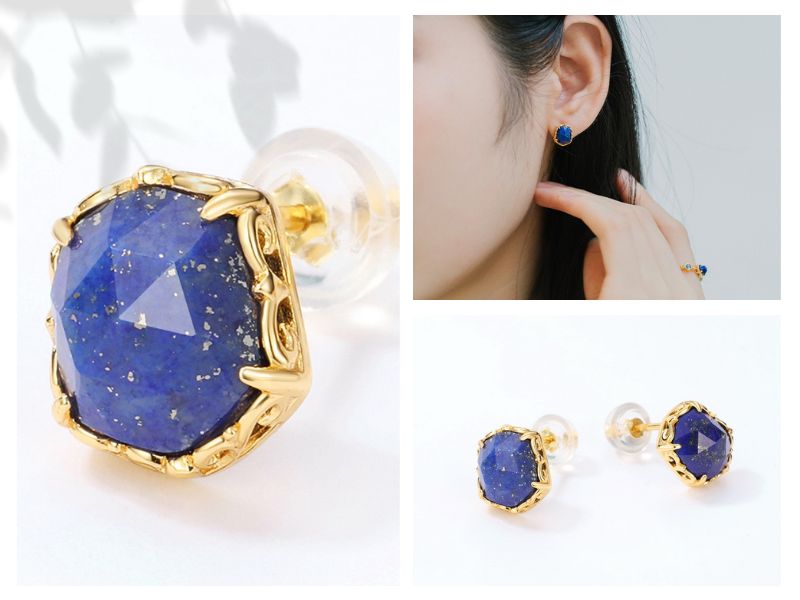ラピスラズリの美しさとパワーを兼ね備えたピアス