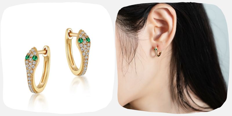 繊細な動物モチーフのピアス