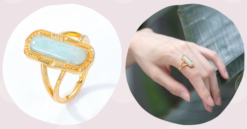 アマゾナイトのリング