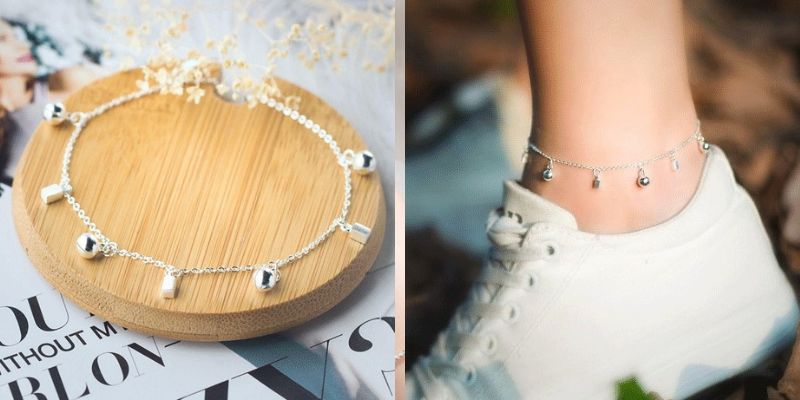 丸四角のアンクレット　可愛い　夏　海　0354