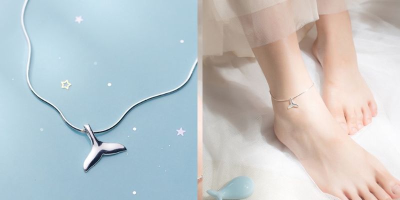 クジラのアンクレット　可愛い　夏　海　0353