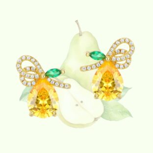 洋梨をモチーフにした可愛らしいピアス – 女性らしいアクセサリーP124