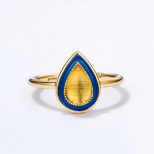 琥珀のリング シルバー925 こはく フリーサイズ  0157