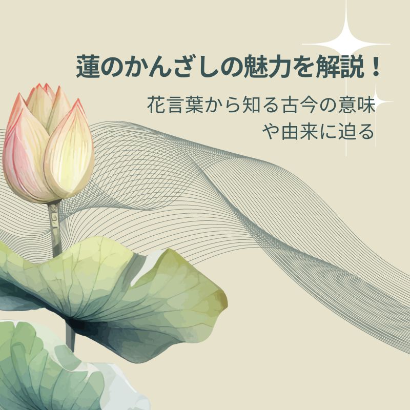 蓮のかんざしの魅力を解説！花言葉から知る古今の意味や由来に迫る 