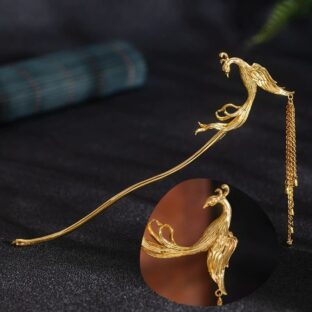 鳳凰モチーフのかんざし - 羽ばたく姿は希望と新たな始まりを示す　K168